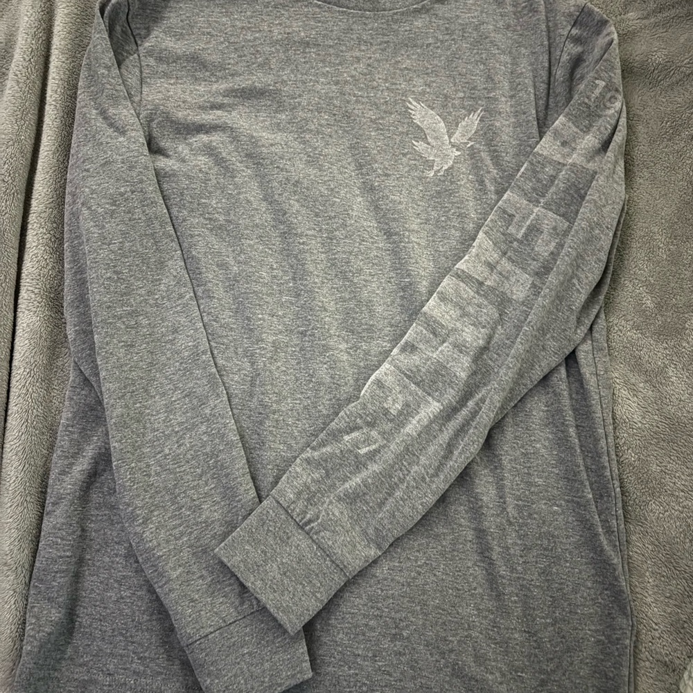 Gray Long Sleeve Men's Shirt